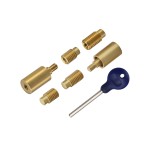 M Marcus Heritage Brass Sash Window Stop (pair) with key