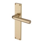 M Marcus Heritage Brass Octave Door Handle on Plate Satin Brass