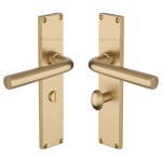 M Marcus Heritage Brass Octave Door Handle on Plate Satin Brass