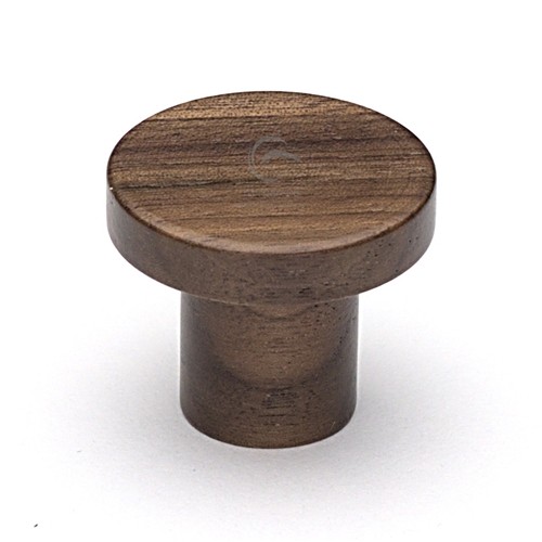 M Marcus Heritage Brass Wooden Cabinet Knob Round Circum Design 33mm Ø