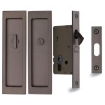 M Marcus Heritage Brass Flush Pull Privacy Set