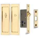 M Marcus Heritage Brass Flush Pull Privacy Set