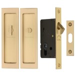 M Marcus Heritage Brass Flush Pull Privacy Set