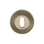 M Marcus Heritage Brass Reeded Key Escutcheon 53mm Heritage Brass Key Escutcheon