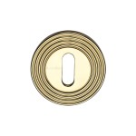 M Marcus Heritage Brass Reeded Key Escutcheon 53mm Heritage Brass Key Escutcheon