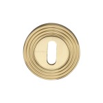 M Marcus Heritage Brass Reeded Key Escutcheon 53mm Heritage Brass Key Escutcheon