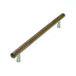 M Marcus Heritage Brass Wooden Cabinet Pull Handle T-Bar Tilaa Design 224mm Centre to Centre