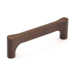 M Marcus Heritage Brass Wooden Cabinet Pull Handle Gio Design 160mm Centre to Centre