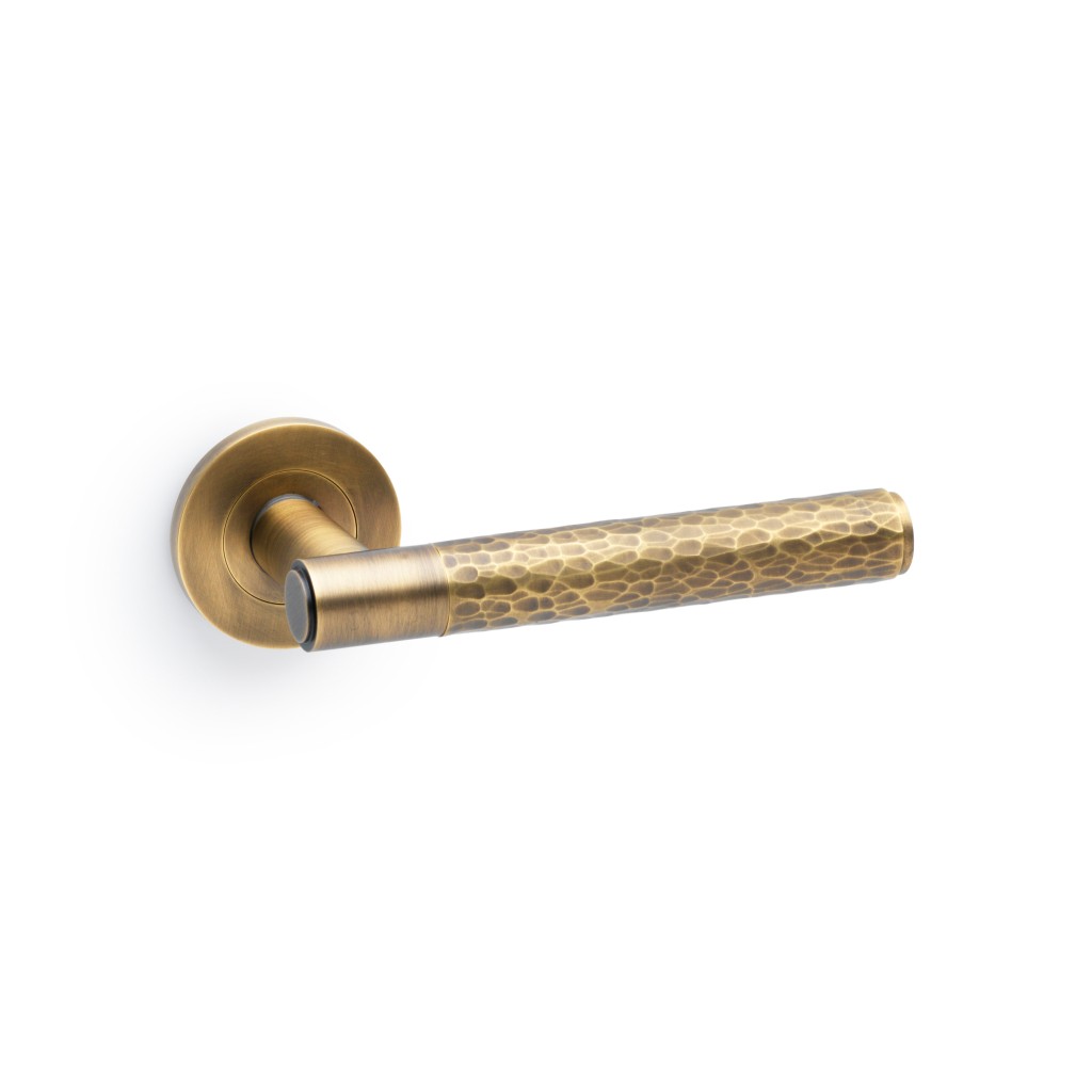 Alexander & Wilks Spitfire Hammered Lever on Round Rose