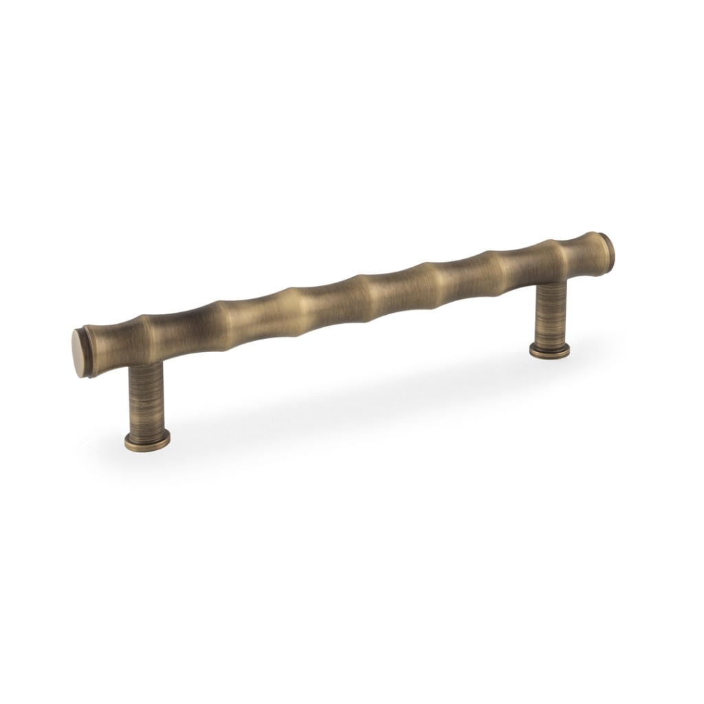 Alexander & Wilks Crispin Bamboo T-bar Cupboard Pull Handle 128mm Centre to Centre