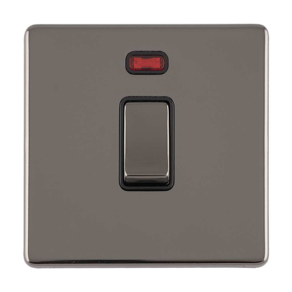 Carlisle Brass Eurolite Concealed 1 Gang 20 Amp Double Pole Switch with Neon Indicator