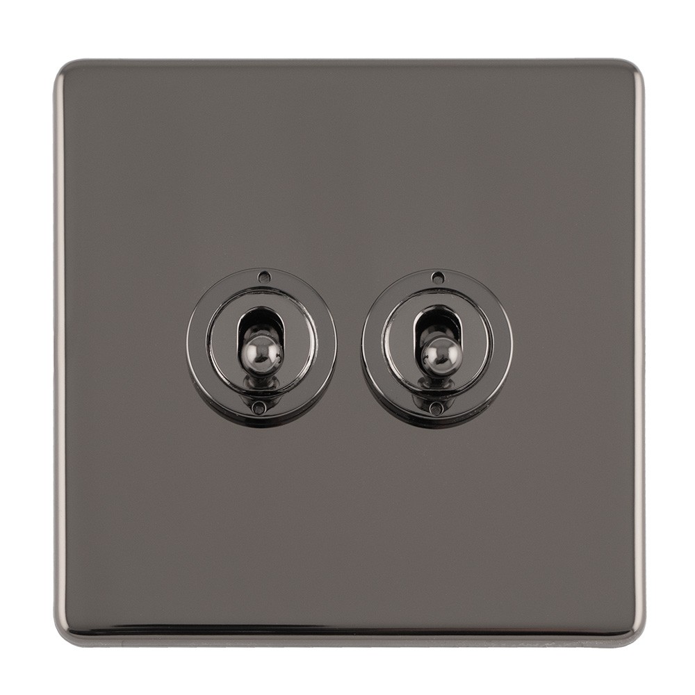 Carlisle Brass Eurolite Concealed 2 Gang 2 Way Toggle Switch