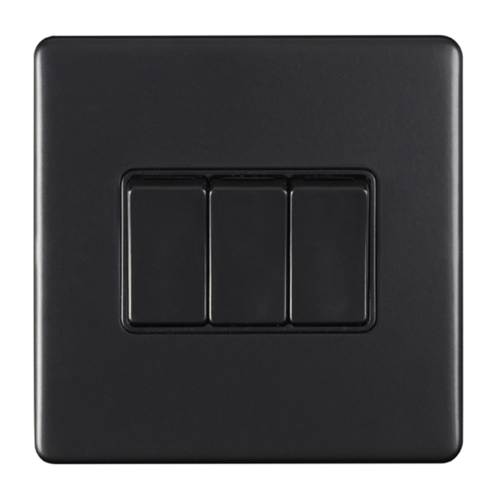 Carlisle Brass Eurolite Concealed 3 Gang 2 Way Rocker Switch