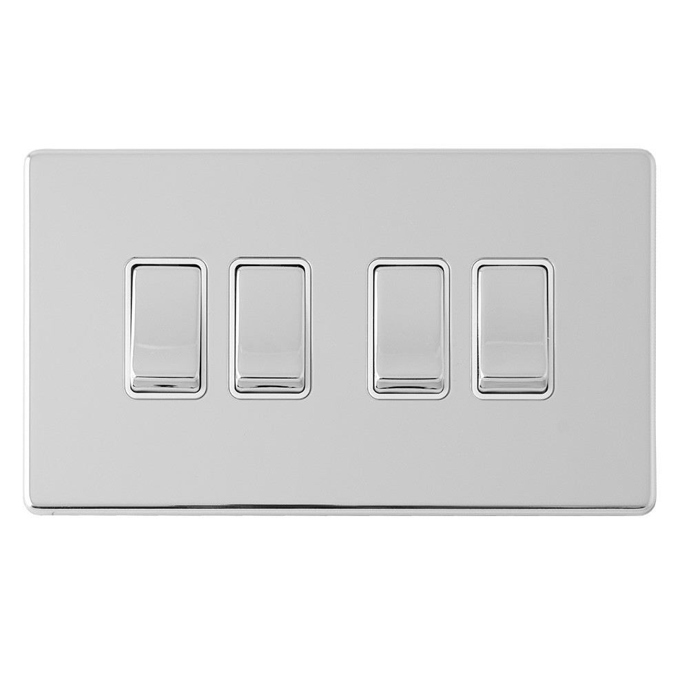 Carlisle Brass Eurolite Concealed 4 Gang 2 Way Rocker Switch