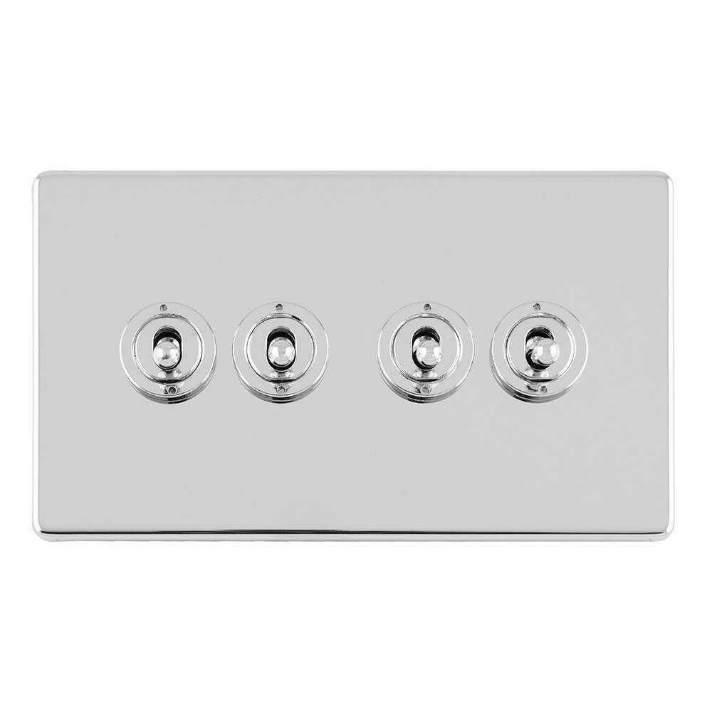 Carlisle Brass Eurolite Concealed 4 Gang 2 Way Toggle Switch