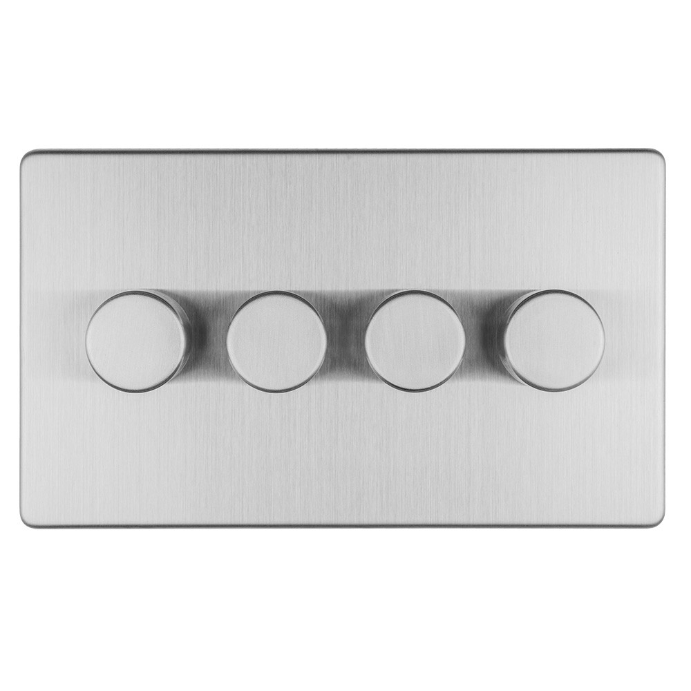 Carlisle Brass Eurolite Concealed 4 Gang 2 Way Push On/Off LED Dimmer