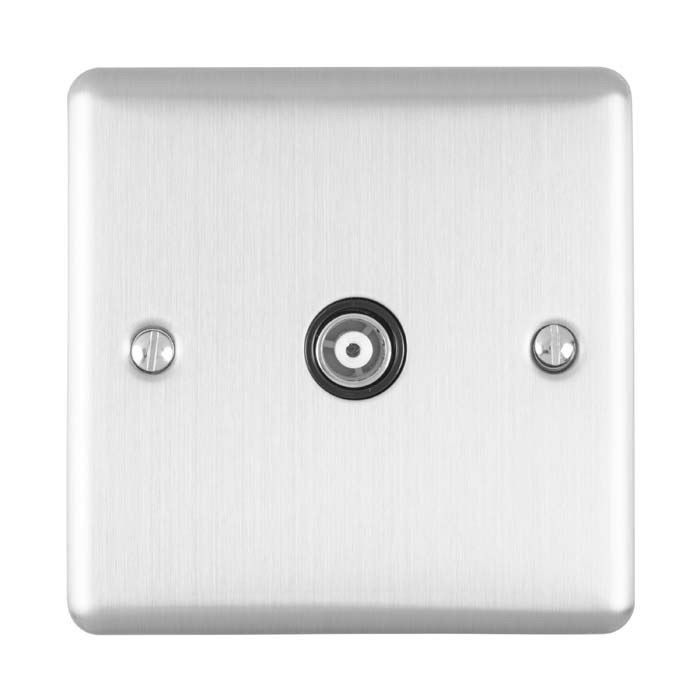 Carlisle Brass Eurolite Enhance Decorative 1 Gang Isolated TV Coaxial Socket