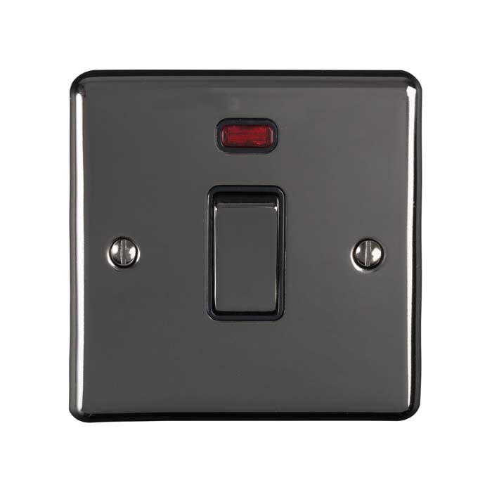 Carlisle Brass Eurolite Enhance Decorative 1 Gang 20 Amp Double Pole Switch with Neon Indicator