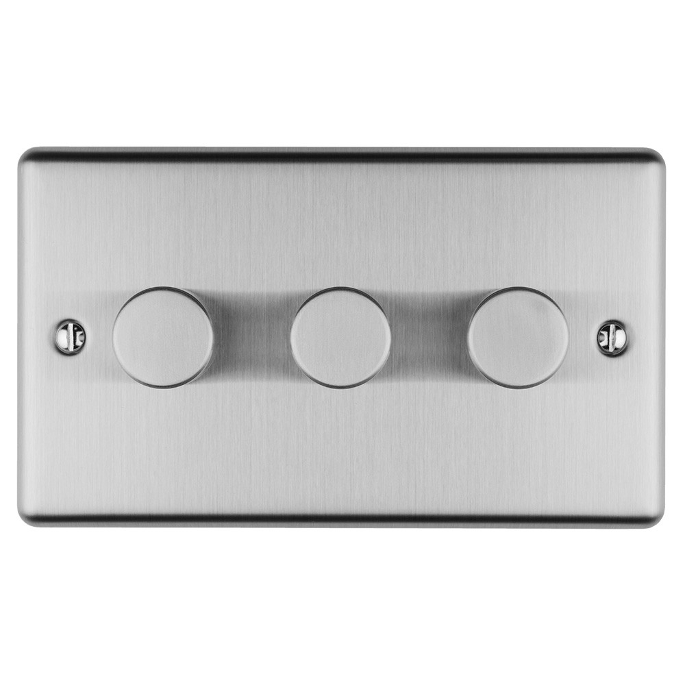 Enhance Decorative 3 Gang 2 Way LED Dimmer Switch (400W)