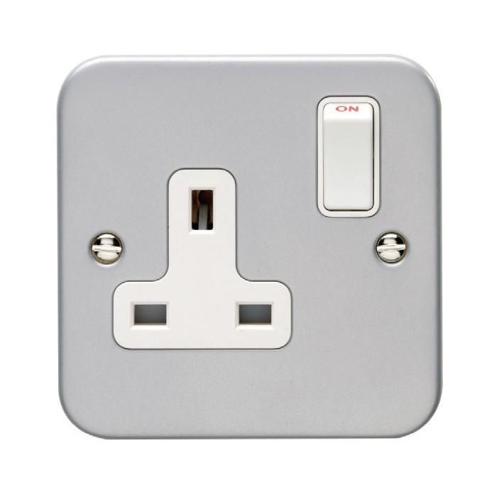 Carlisle Brass Eurolite Utility Metal Clad 1 Gang 13 Amp Double Pole Switched Socket