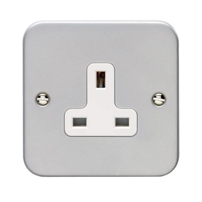 Carlisle Brass Eurolite Utility Metal Clad 1 Gang 13 Amp Double Pole Unswitched Socket