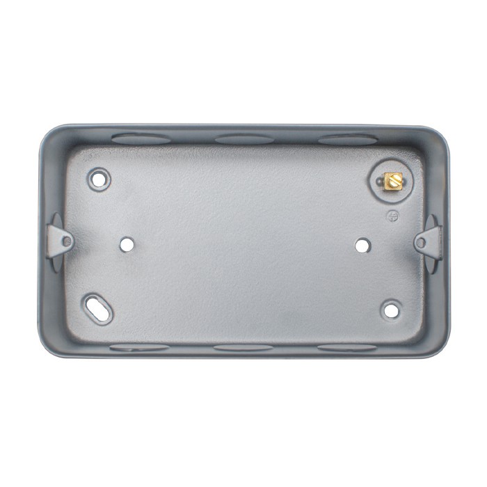 Carlisle Brass Eurolite Utility Metal Clad 2 Gang 40mm Box with Terminal