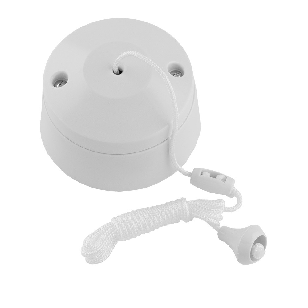 Carlisle Brass Eurolite Enhance White Plastic 10 Amp Pull Cord 2 Way Ceiling Switch