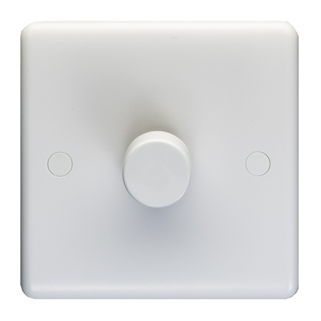 Carlisle Brass Eurolite Enhance White Plastic 1 Gang 2 Way Dimmer (40-400W)