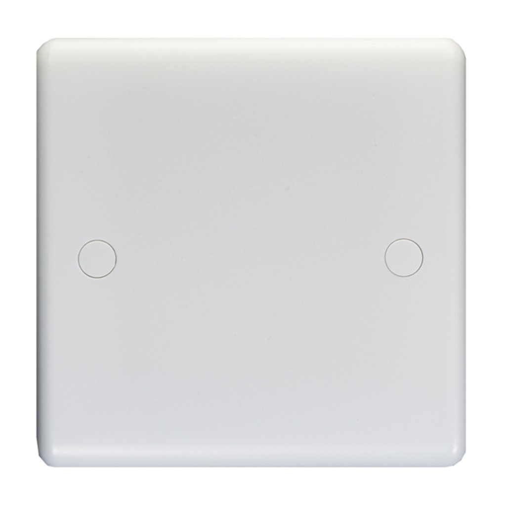 Carlisle Brass Eurolite Enhance White Plastic Single Blank Plate