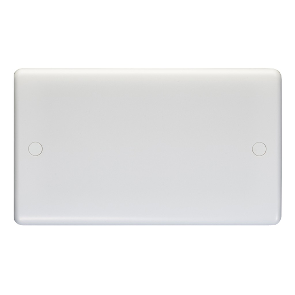 Carlisle Brass Eurolite Enhance White Plastic Double Blank Plate