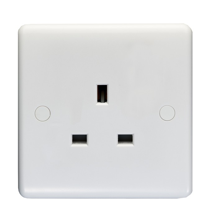 Carlisle Brass Eurolite Enhance White Plastic Single Unswitched Socket