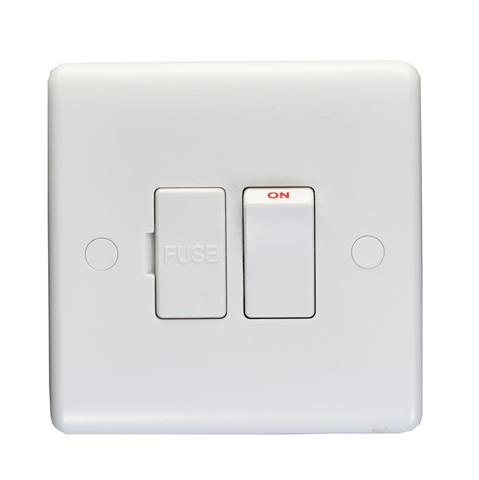 Carlisle Brass Eurolite Enhance White Plastic Switched Fused Spur Unit