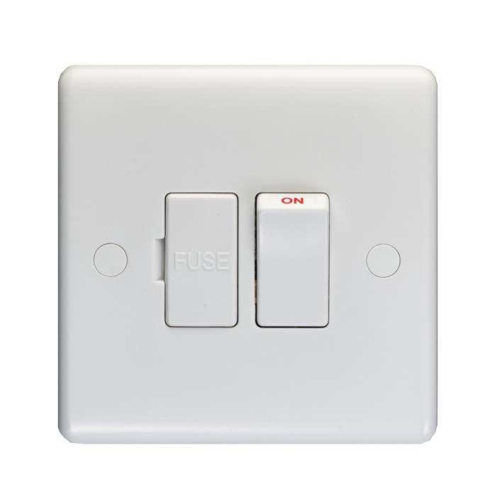 Carlisle Brass Eurolite Enhance White Plastic Switched Fused Spur Unit