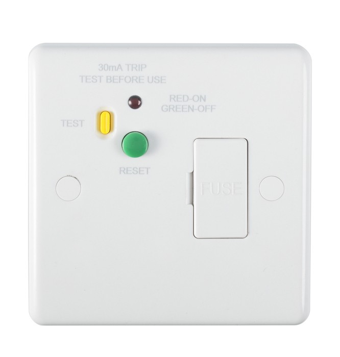 Carlisle Brass Eurolite Enhance White Plastic RCD Unswitched Single Socket