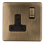 Carlisle Brass Eurolite Concealed Single 13 Amp Double Pole Switched Socket 