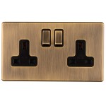 Carlisle Brass Eurolite Concealed 2 Gang 13 Amp Double Pole Switched Socket