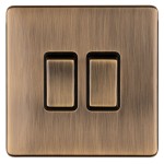 Carlisle Brass Eurolite Concealed 2 Gang 2 Way Rocker Switch