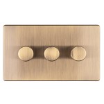 Carlisle Brass Eurolite Concealed 3 Gang 2 Way Push On/Off LED Dimmer