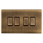 Carlisle Brass Eurolite Concealed 4 Gang 2 Way Rocker Switch