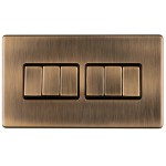 Carlisle Brass Eurolite Concealed 6 Gang 2 Way Rocker Switch