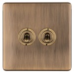 Carlisle Brass Eurolite Concealed 2 Gang 2 Way Toggle Switch