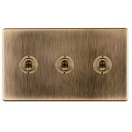 Carlisle Brass Eurolite Concealed 3 Gang 2 Way Toggle Switch