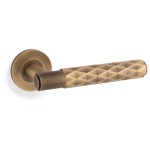 Alexander & Wilks Spitfire Diamond Cut Lever Handle on Round Rose