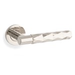 Alexander & Wilks Spitfire Diamond Cut Lever Handle on Round Rose