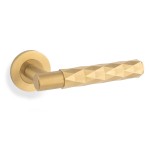 Alexander & Wilks Spitfire Diamond Cut Lever Handle on Round Rose