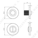 Alexander & Wilks Reeded Thumbturn and Release