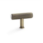 Alexander & Wilks Crispin Reeded T-bar Cupboard Knob 55mm length