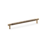 Alexander & Wilks Brunel Knurled T-Bar Cupboard Handle 192mm Centre to Centre