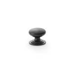 Alexander & Wilks Waltz Round Cupboard Knob on Stepped Rose 25mm ⌀