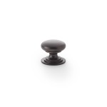 Alexander & Wilks Waltz Round Cupboard Knob on Stepped Rose 25mm ⌀